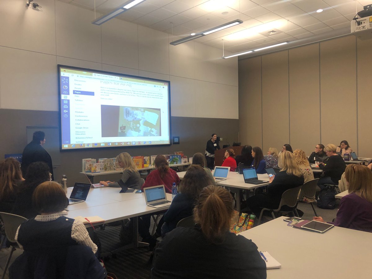 ESC11Library's tweet photo. We will post a link soon to this great “Book Factor” session by @Pope_library @FitzElLibrary #LibiCon2019 https://t.co/AebBG3i1J8