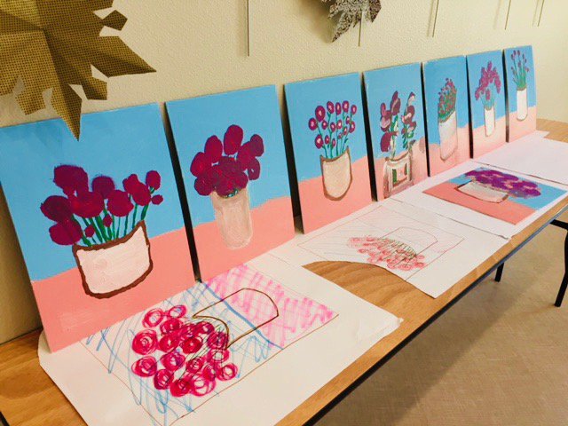 AvantiSL's tweet photo. Who’s ready for spring? We are! 🌸 Art from our ever-talented residents at Vision Park. https://t.co/FBgqFsvlzH
