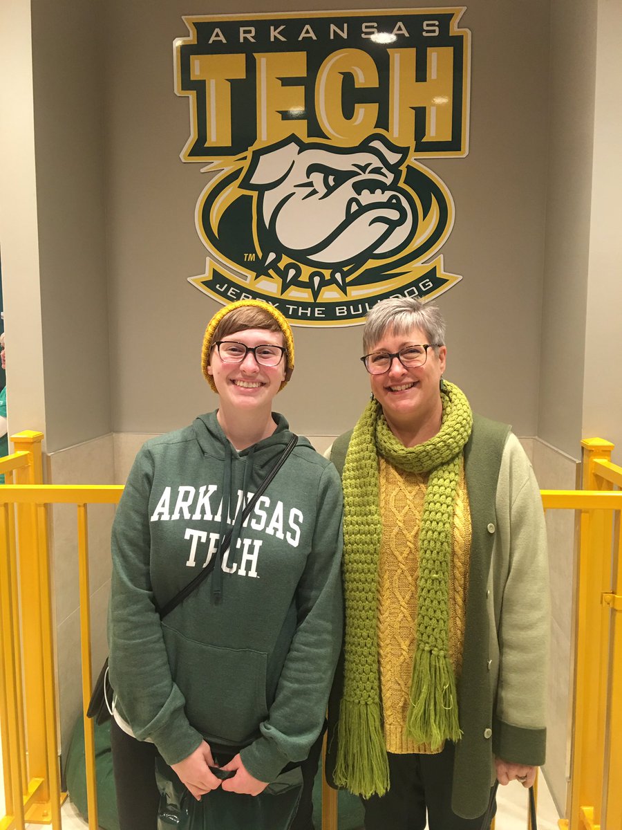 go2ATU's tweet photo. We saw this mom/daughter combo styling in ATU colors and had to get a pic!

Meet Lark and her mom, Cheryl, from Farmington! Lark will be joining the class of #ATU23 and she was just accepted into the Honors Program! See you in August! #HeckYeahTechYeah #TOFT19 https://t.co/3OUQ0rlmyQ