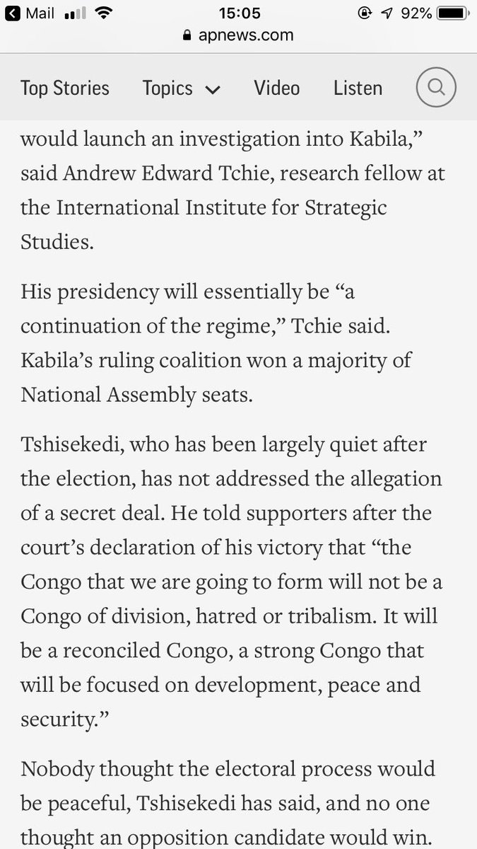DrATchie's tweet image. Here is my analysis on the #DRC and why the outcome we observed favoured @fatshi13 during the recent #DRCelection