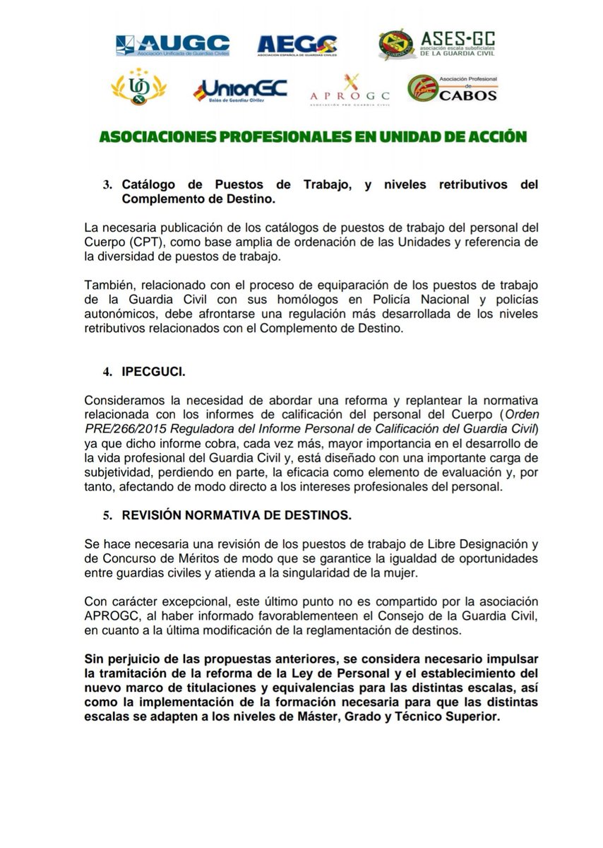 🔴Reunión con el Director General <a href="/guardiacivil/">Guardia Civil</a> donde las asociaciones profesionales en Unidad de Acción han propuesto los principales cambios reglamentarios que ha de abordar la Institución.

📄👇🏼Documento que se le ha hecho entrega durante el encuentro de hoy.