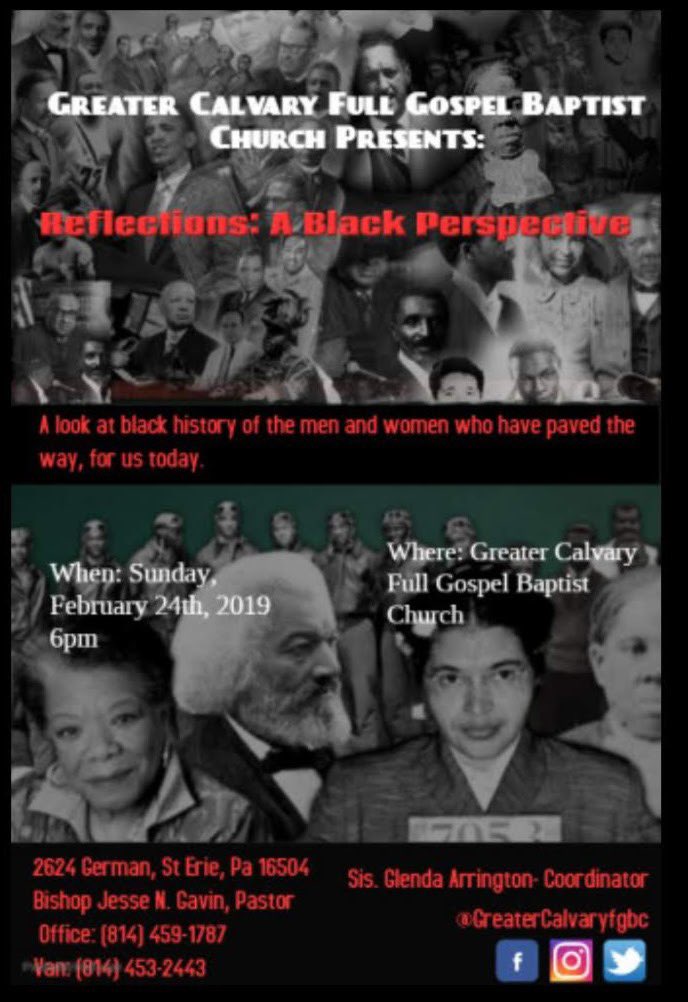 BishopJNGavin's tweet photo. Join us for our Black History Program February 24th 6pm @GCFGBC 
#GCFGBC https://t.co/DO66kMPBvt