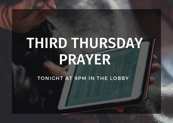 BridgesLife's tweet photo. Tonight’s the night! We have our first dorm prayer of the semester at 9pm tonight in the lobby. We can’t wait to see you there!!! #buildingbridges https://t.co/i2SoNNx5o8