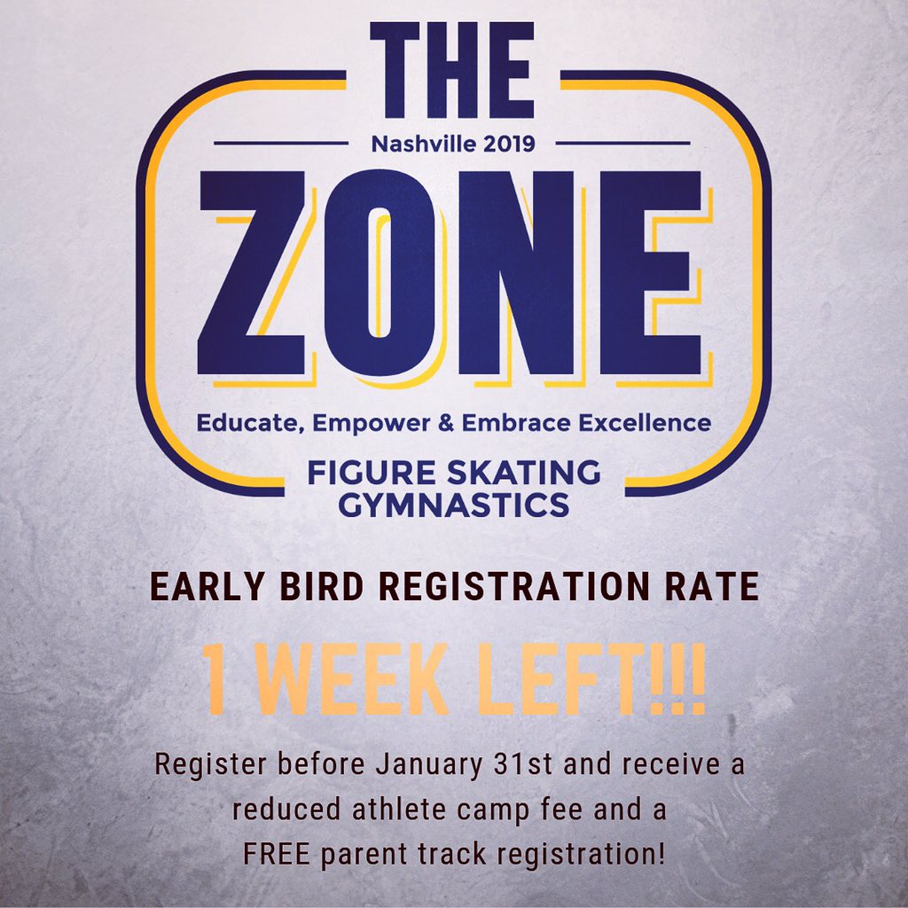2019 The ZONE Camp: 1 week left to capture the early bird registration rate!  Join us now and receive a parent track registration for FREE!
• March 29-31, 2019
• Ford Ice Center
• BOOST Gymnastics
• Athletes, Parents, &amp; Coaches
• Olympic Staff
sharp4sports.com/specialevents