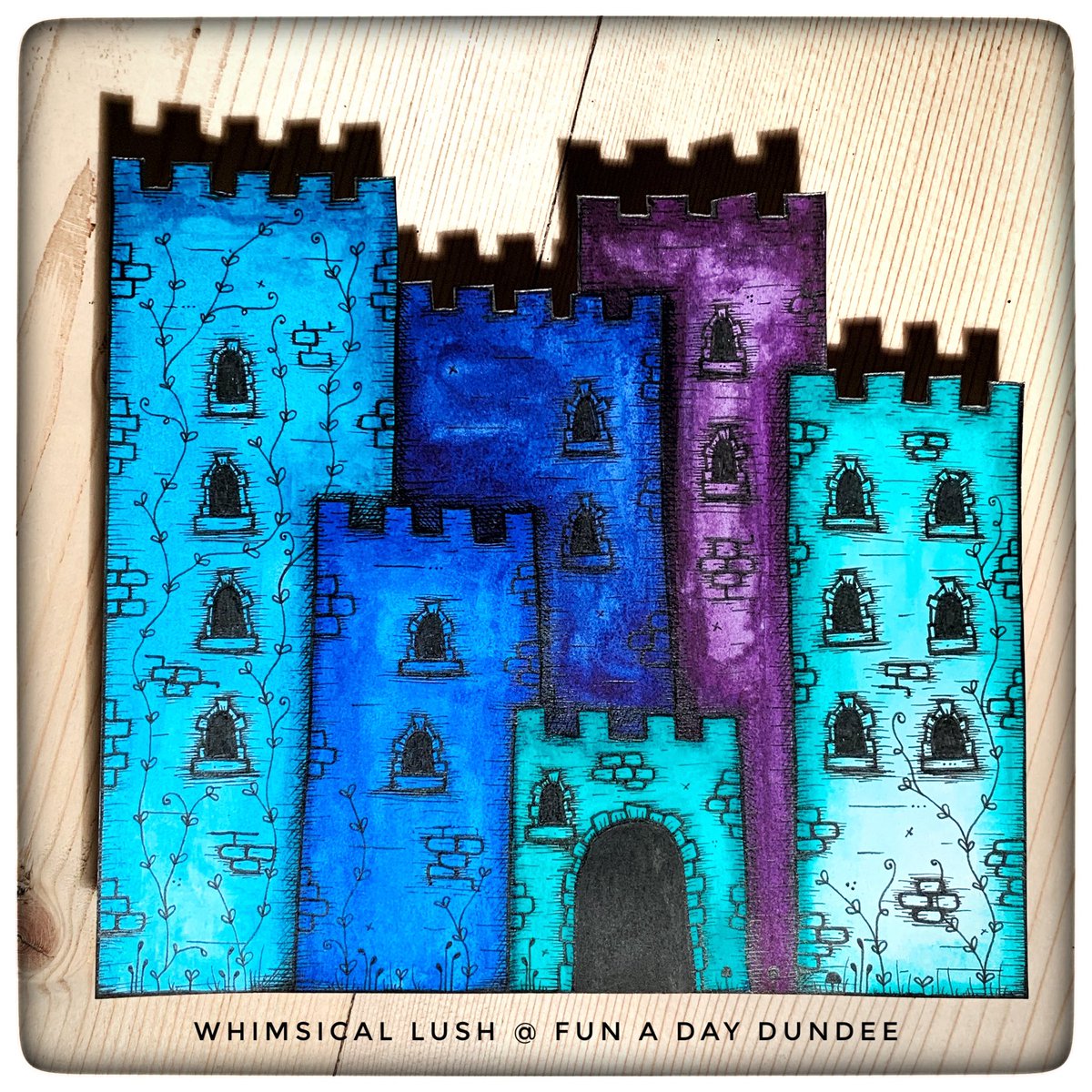 WhimSicALLusH's tweet image. Inking those January blues away with my @FADDundee project. 💙It was time for those cold colours... &amp;amp; it’s been a while since a castle popped up in my wee inky world. Really loving playing with colours &amp;amp; always loving a bit of 3D! #funadaydundee2019 #dundee #funaday #illustration