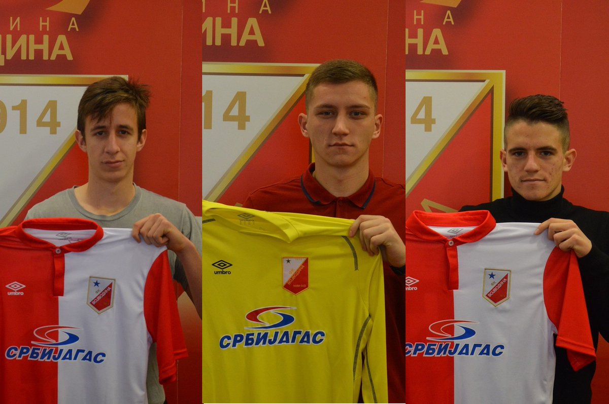 FKVojvodina1914's tweet photo. Nemanja Toroman, Marko Bjeković i Andrej Jakovljević potpisali profesionalne ugovore sa Vošom!😊⚽️🇮🇩 https://t.co/1FXnt6uQA2 #fkvojvodina #toroman #bjekovic #jakovljevic https://t.co/NfTAkh5pwp