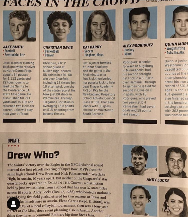 TaborSoc's tweet photo. “Faces in the Crowd” — Shoutout to Cat Barry on her Sports Illustrated recognition! #onetowatch #hervictoryisourvictory #TAGVS https://t.co/4lIxYUVwax