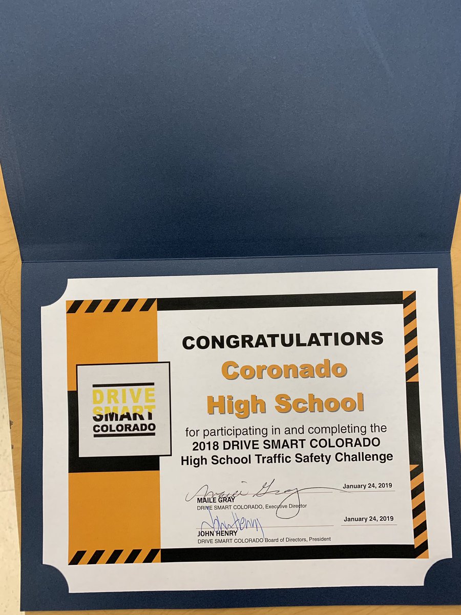 3rd Times a charm!!! Congrats to Coronado Student Council for winning drive smart for the third year in a row!! - Coronado Takeover Team ❤️💛