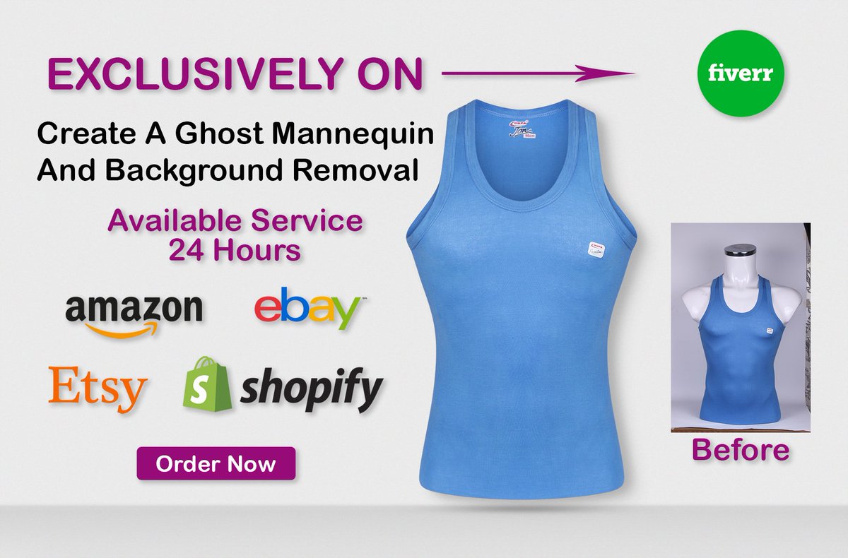 PhotoAmazon's tweet image. Looking for #mannequin #ghost work by #Photoshop any #image/ #photo.
Contact me: bit.ly/2SR0wke
#color #correction #adjustment #background remove #cutout #Photoshop #removal #manipulation #Retouching #fishing #design #create #expert #image #reflection #fiverr