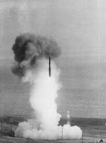 ICBMHistory's tweet photo. #OTD 1967 Follow-on Operational Test launch of a #Minuteman I “B” #ICBM by Strategic Air Command was conducted at Vandenberg AFB, CA (LF-09). The launch is nicknamed “Truck Travel”. https://t.co/0HDIyqs2Kk