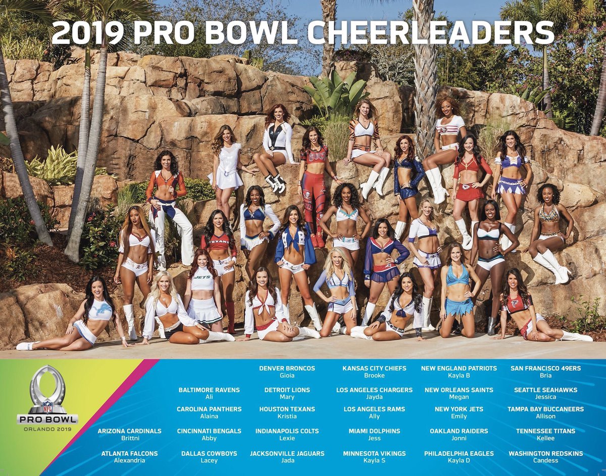 Your 2019 Pro Bowl Cheerleaders! We ❤️ our Abby! #WhoDey #ProBowlCheerleaders  🧡🖤🐯