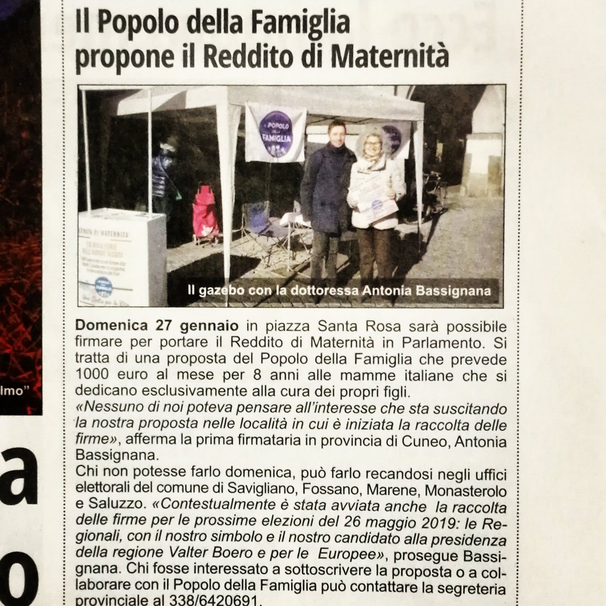 Il Popolo della Famiglia a Savigliano
