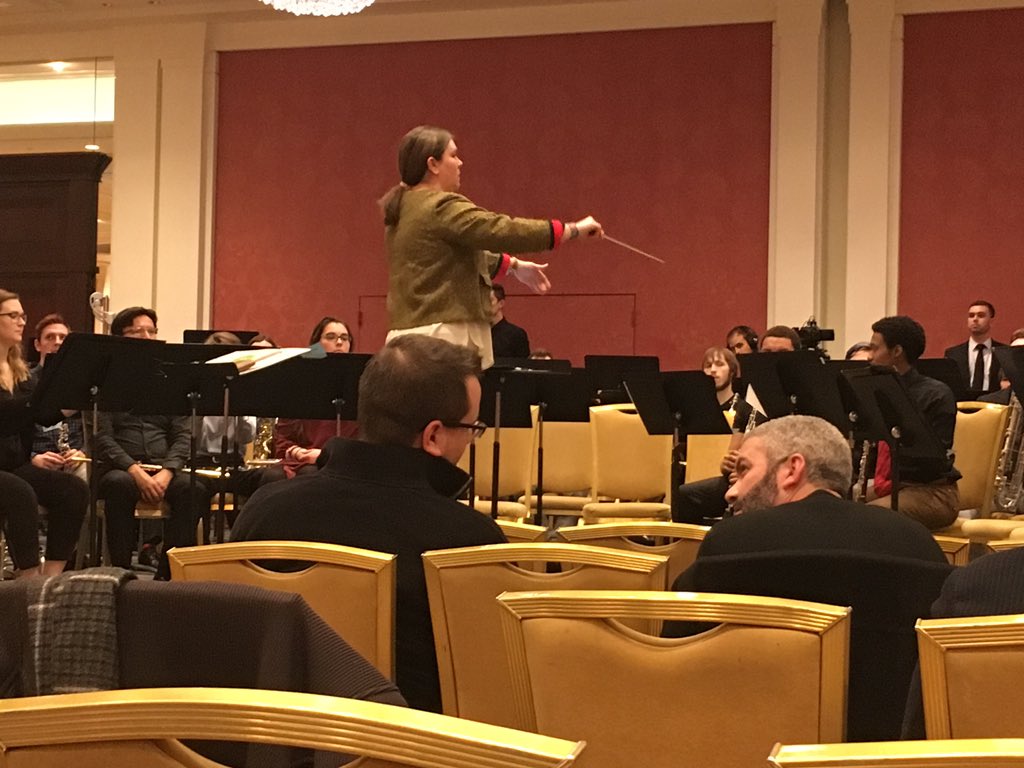 Great job to @LStaniszewski1 in the <a href="/AnnualMmc/">MMC annual</a> Conducting Symposium! Wonderful work communicating and connecting with the ensemble!! #ConductingSymposium2019
