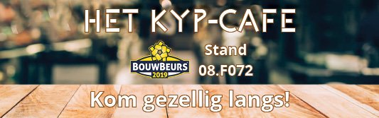 KYPyourproject's tweet photo. Wie komt er gezellig langs in het KYP-Café tijdens de @BouwBeurs19! #Bouwbeurs2019 https://t.co/xI3jbTCab8