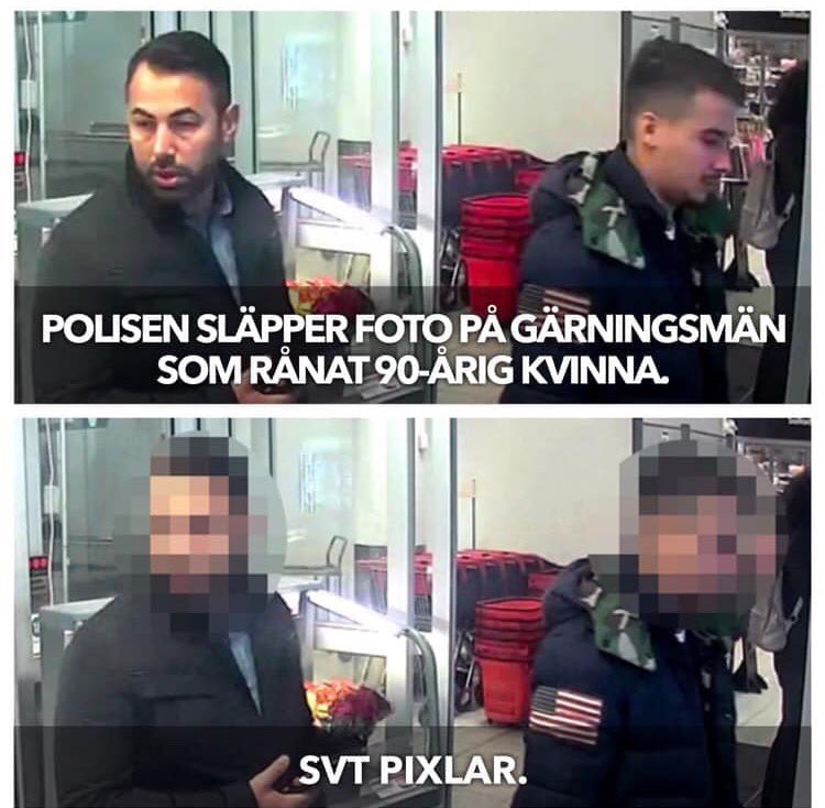 katjanouch's tweet photo. Varför skattefinansierar vi public service @svt när de skyddar kriminella? Vad är det för djupt dysfunktionell media som står på åldringsrånarnas sida? #svpol https://t.co/EHCE4i6YT8