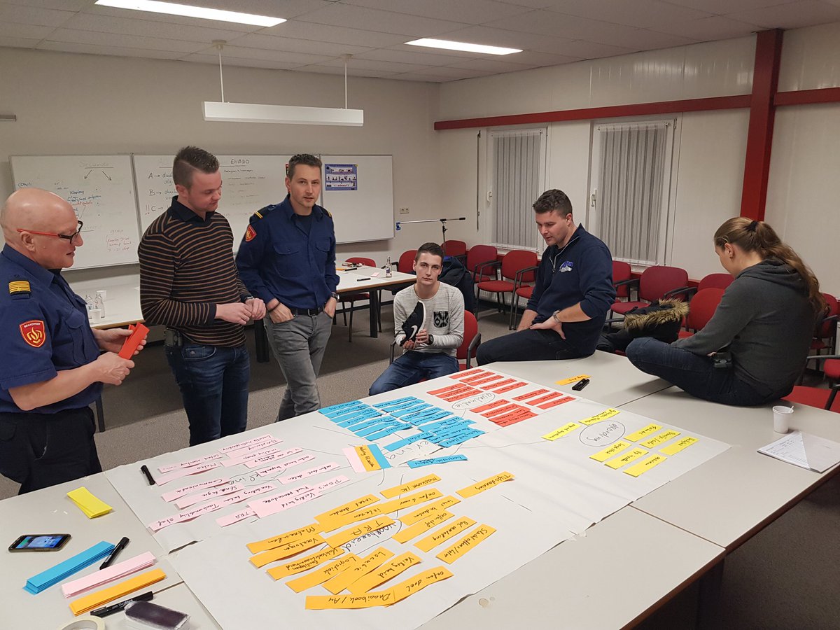 Instructie verzorgen voor oefenleiders brandweer Flevoland (Urk). Leerzame avond.  Leren van en met elkaar