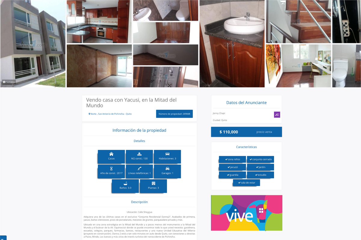 viveuno's tweet photo. Regresamos con el #anunciodeldiavive1 😮 Hermosas casa de venta en la Mitad del Mundo 🏞️#Quito click ➡️https://t.co/TP1A3coEeK ⬅️. ¡Aprovecha ahora!, encuentra tu propiedad de venta o renta en Ecuador https://t.co/rVaVu8T6B8    😄! #FelizJuevesATodos #vive1enQuito 🏙️ https://t.co/IbEc6LuabJ