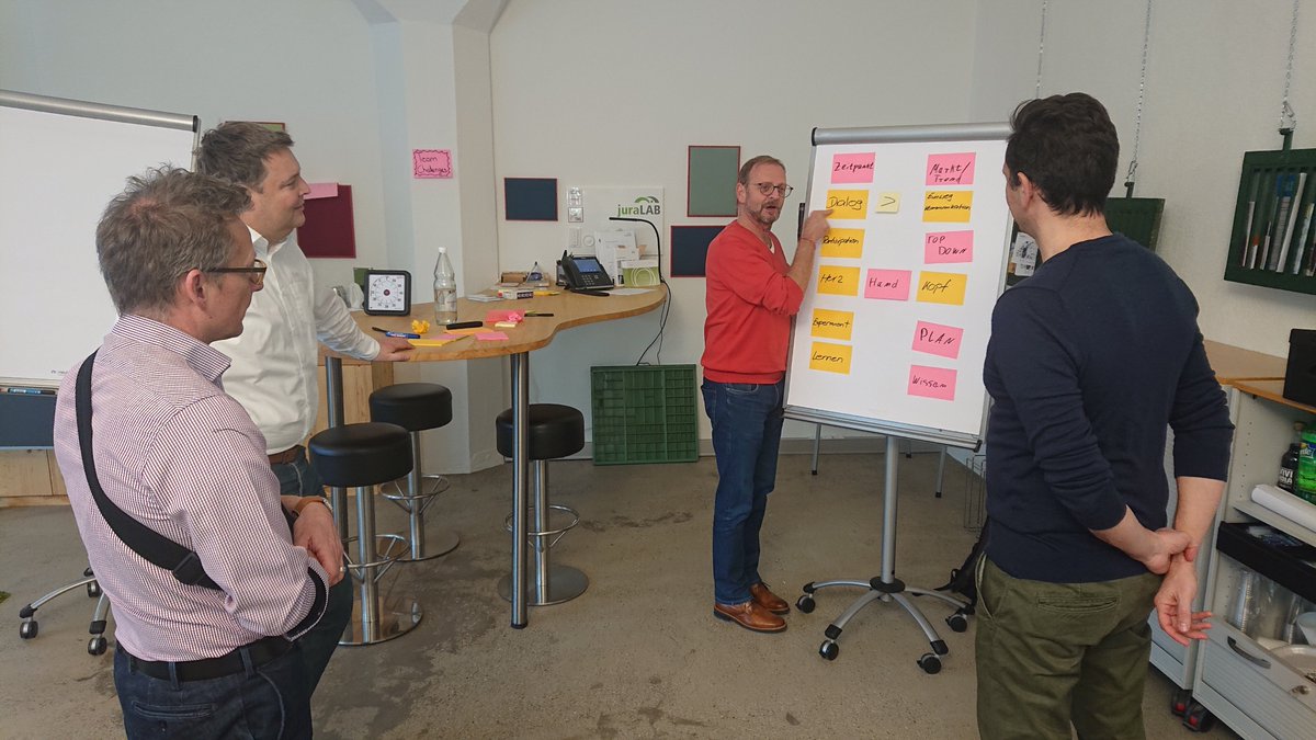 #LeanChangeManagement Workshop: intensiver erster Tag mit spannenden Teilnehmern wertvollen Diskussionen. Morgen geht es weiter mit dem 2. Tag. Ich freue mich! Danke dem <a href="/Jura_LAB/">JuraLAB</a> für die tolle Workshop Koordination! <a href="/LeanChangeOrg/">Lean Change</a> <a href="/agilisten/">hallo agilist.</a>