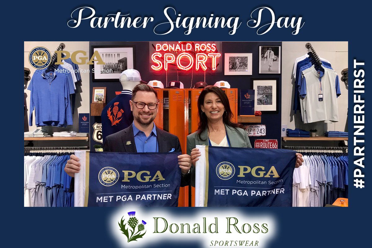 MetropolitanPGA's tweet photo. Met PGA welcomes Donald Ross Sportswear to the 2019 Team! We appreciate your dedication to our Section!
#metpga #weplay #weteach #weinspire #welearn #pga #pgamerchandiseshow #pgaofamerica #metropolitan #metgolf #metsection #partnerfirst @DonaldRossSport https://t.co/ksEDbS6hPR