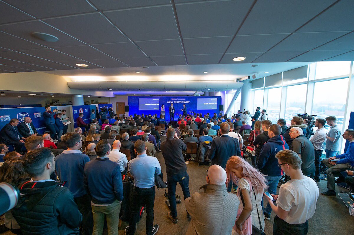MrTreebs's tweet photo. After a long dark off-season...it was great to launch the 2019 Betfred Super League season today 🙌 

#NewBeginnings #SuperLeague #RugbyLeague https://t.co/EseG0qsCll