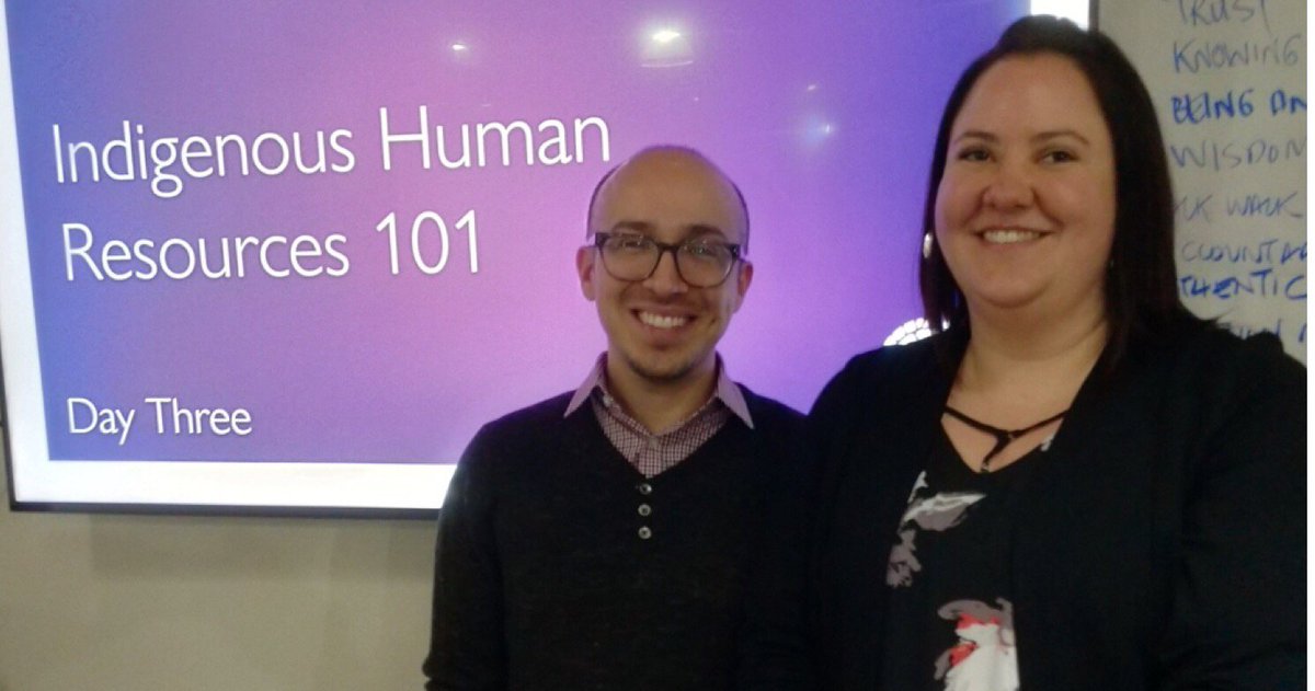 turtleclanmgmt's tweet photo. This weekβs #IndigenousHR session was a hit! Thanks to the participants who joined us from across Ontario, the @ccab_national for the space and Lisa Isaac HR Professional Services for the partnership to put this together. Pictured here, facilitators Gene Jamieson and Lisa Isaac. https://t.co/g7ZwcdHhuN