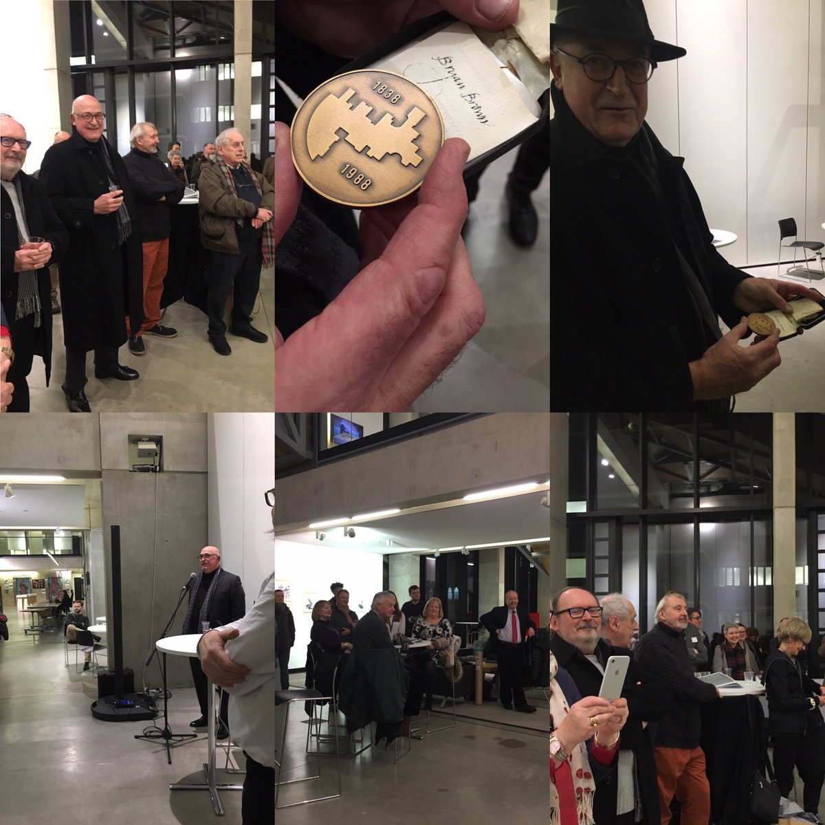 penny_macbeth's tweet photo. Wonderful alumni exhibition the class of 69, 50 years on. Very moving seeing old friends recognising each other after years, one alum came over from Vancouver #classof69 @mcrschart #manmetuni #manmetalumni https://t.co/Lm2dekBfOE