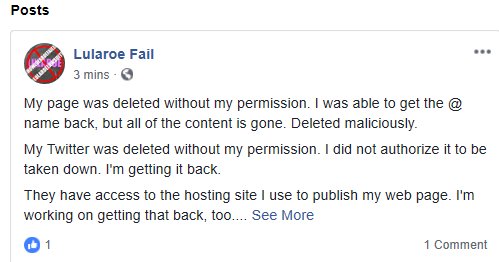 lularoefail's tweet photo. This is RICH. Check out this post for more info: https://t.co/bJRTlGM7qq There's TWO fake LuLaRoe Fail pages now. #becauseoflularoe #howlularoefailed #lularoe #lularoelawsuits #lularoesupport #llraccess4all #lulano #pyramidscheme #istandwithndss #lularoeexposed #antimlm #fuckyou https://t.co/jQUlUm8bCS