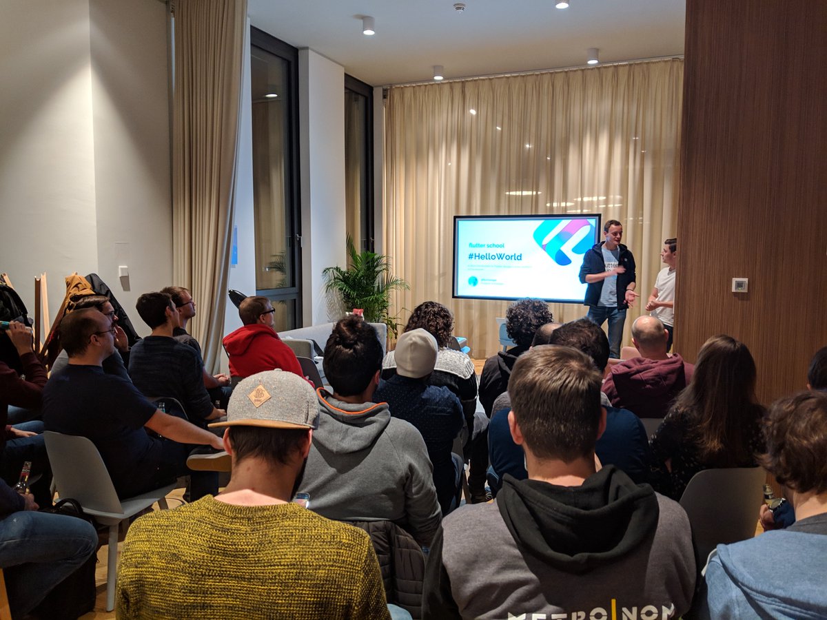 flschweiger's tweet image. WOW, what an amazing evening! A BIG thank you to everyone who attended our first @flutter_school meetup tonight - a huge success 🙌 The first time since I&apos;m organising tech meetups that we had a 100% show-up rate. 40+ people and some really nice discussions. See you next month!