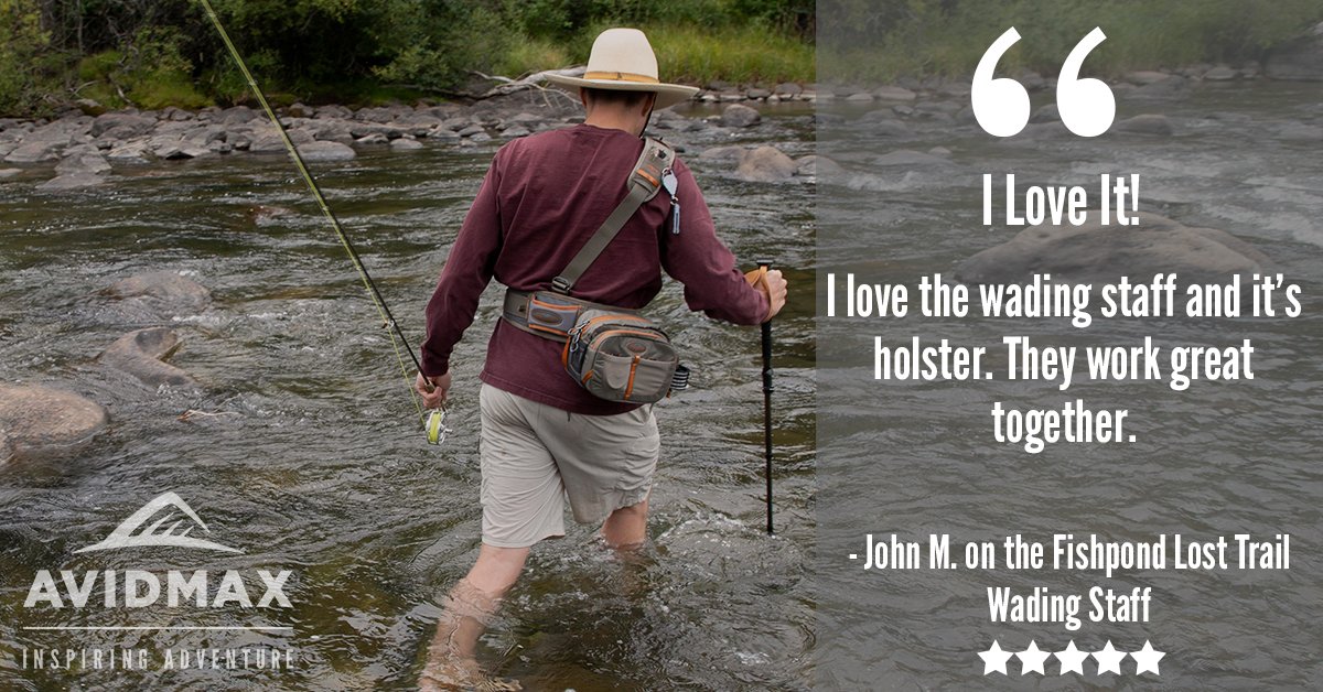avidmax's tweet photo. ⭐️⭐️⭐️⭐️ 4/5 star review on the Fishpond Lost Trail Wading Staff! ▶️ “Love it!” ◀️
.....
Congrats to this week's product review winner! Learn how you can have a chance to win too: https://t.co/VZVHi07gNi
.....
#AvidMax #FlyFishing @fishpondusa #fishpond https://t.co/KU5NEVyaRW