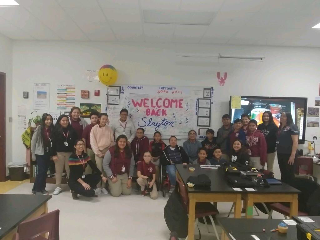 TheYMSBrave6's tweet photo. Welcome Back Slayton!!! @TheYMSBrave6 wasn’t the same without you 💙 https://t.co/UF8u7Uc8rf