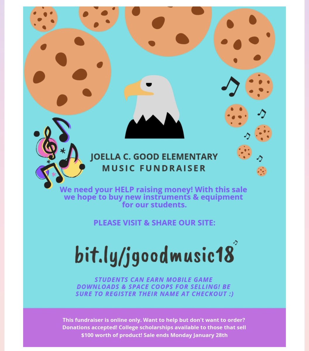 JCGoodElem's tweet photo. Your purchases will help us expand our music program. #thanks https://t.co/QToQid7xbG