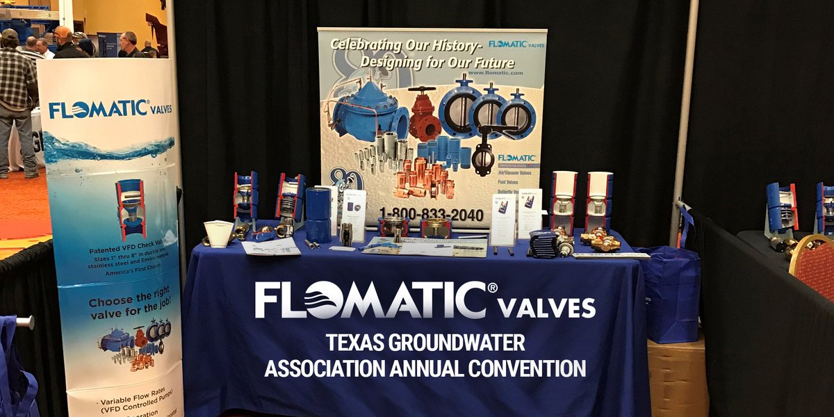 FlomaticValves's tweet photo. We are at the Texas Ground Water Assn. If you are attending this convention please stop by and see Bo Andersson and Jason Yonce who have lots of new Valve Models to share with you ~ some of them quite impressive!!!

#texas #tgwa #checkvalves https://t.co/FtptCe3Mz4