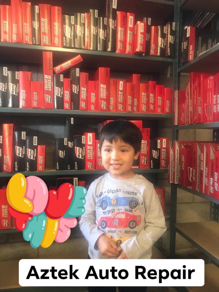 AztekAutoCA's tweet photo. David checking out our inventory! 😍#aztekautorepair 🚗#kidsatwork #automotive #callforappointment ☎️ #552-1366 https://t.co/if1fpC1z69