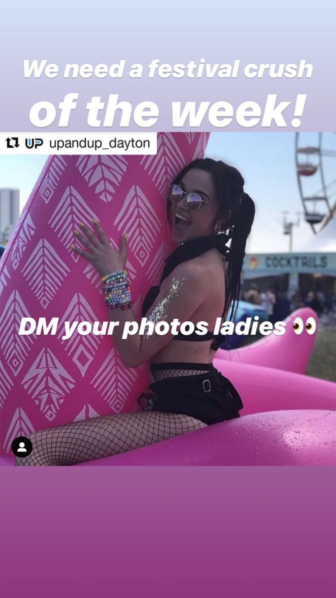 UpandUpYSU's tweet photo. Need a #festivalcrush this week ladies 👀 DM your photos 😘🤟🏻🔥 https://t.co/v0BpvHrpTj