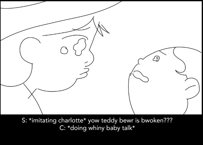 i don't have much for wizard babysitter yet but i've figured out that Silva sees babies as Tiny Incompetent Adults and i love her. here are a few boards for a mini episode i'm working on