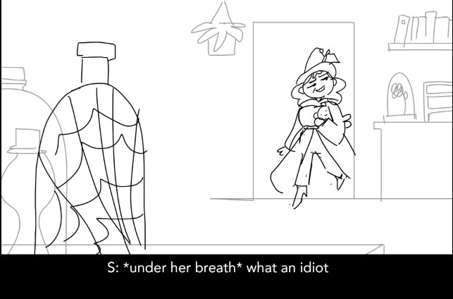 i don't have much for wizard babysitter yet but i've figured out that Silva sees babies as Tiny Incompetent Adults and i love her. here are a few boards for a mini episode i'm working on