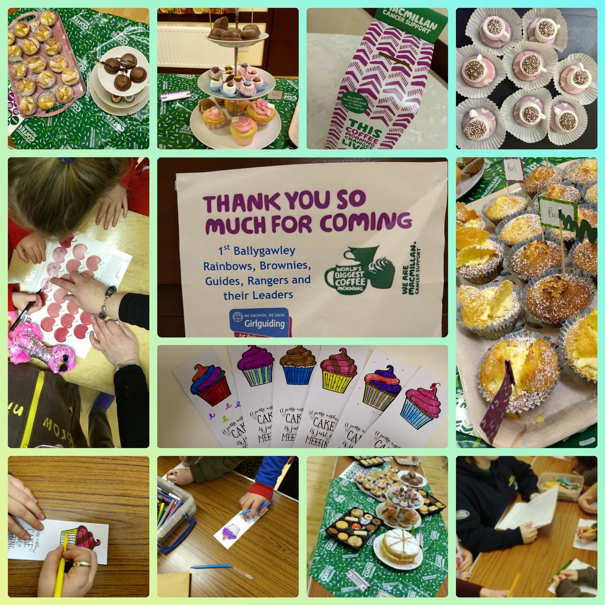 1stBallygawley's tweet photo. @1stBallygawley great evening by Rainbows, Brownies, Guides and Rangers @macmillancancer coffee evening for @ggulster #Socialimpact https://t.co/VPI4WFdMXc