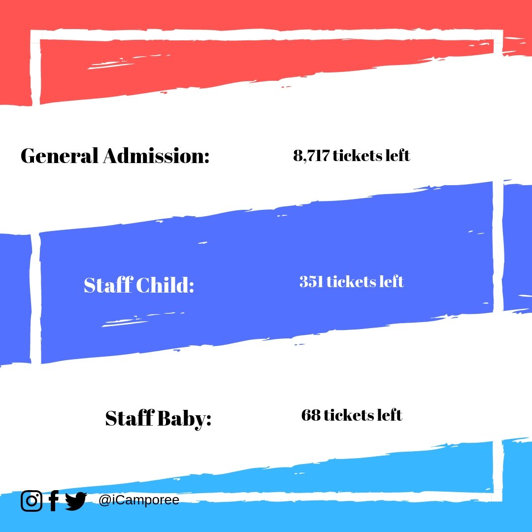 Want to know how many tickets are left for Pathfinders in the North American Division? Here is the answer. Purchase yours at Camporee.org!
#2019Chosen