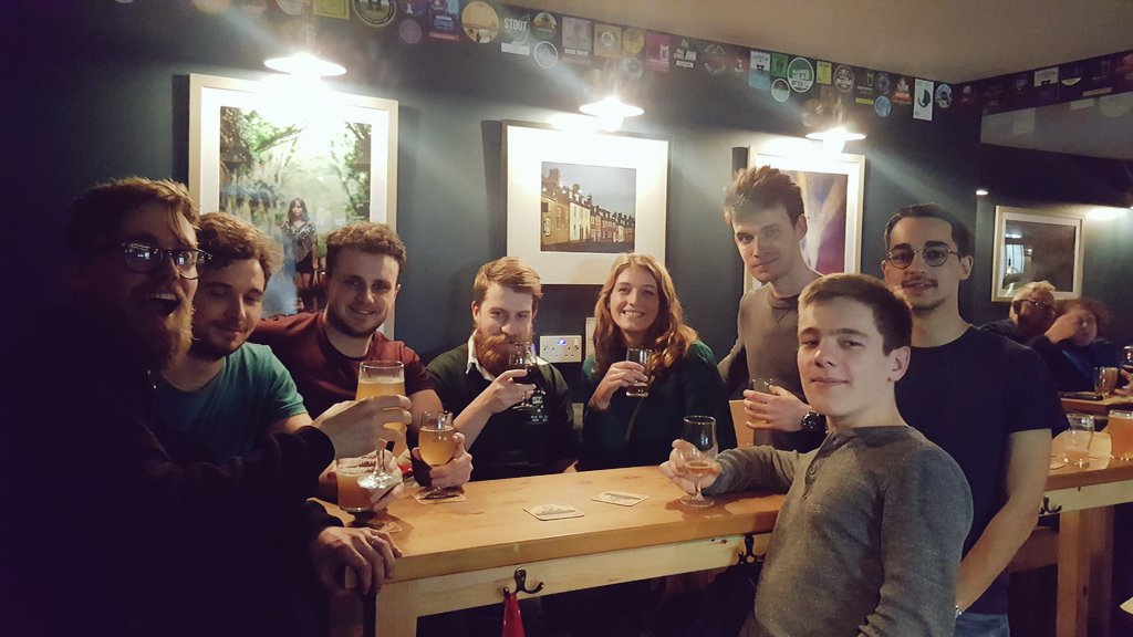 WildWeatherAles's tweet photo. We're joined tonight at @TheHoppiness by @ExeterAleSoc a proper cross section of students from all disciplines, but with one common goal: to drink awesome beer! https://t.co/sotFJ5O7oP