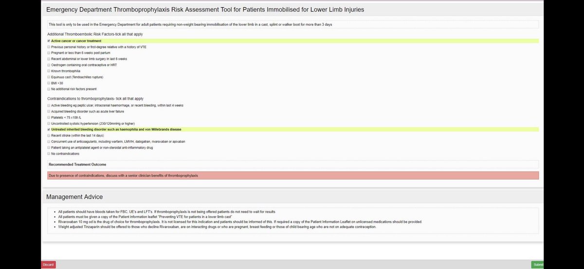 Andywebster's tweet photo. @martinjwaugh @LTHTCorpNurse @DitLeeds @CCIOLeedsTHT @jackie_whittle @AireLogic But look at my beautiful form with built in logic #paperless2020 coming to @MyiED #VTEriskassessmentforlowerlimbcasts https://t.co/zlnckgQIF3