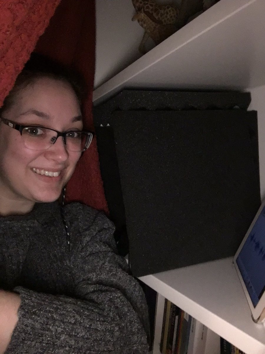 Phoebefischer's tweet photo. Recording an audition for an audiobook! https://t.co/wHYZXL6g1c