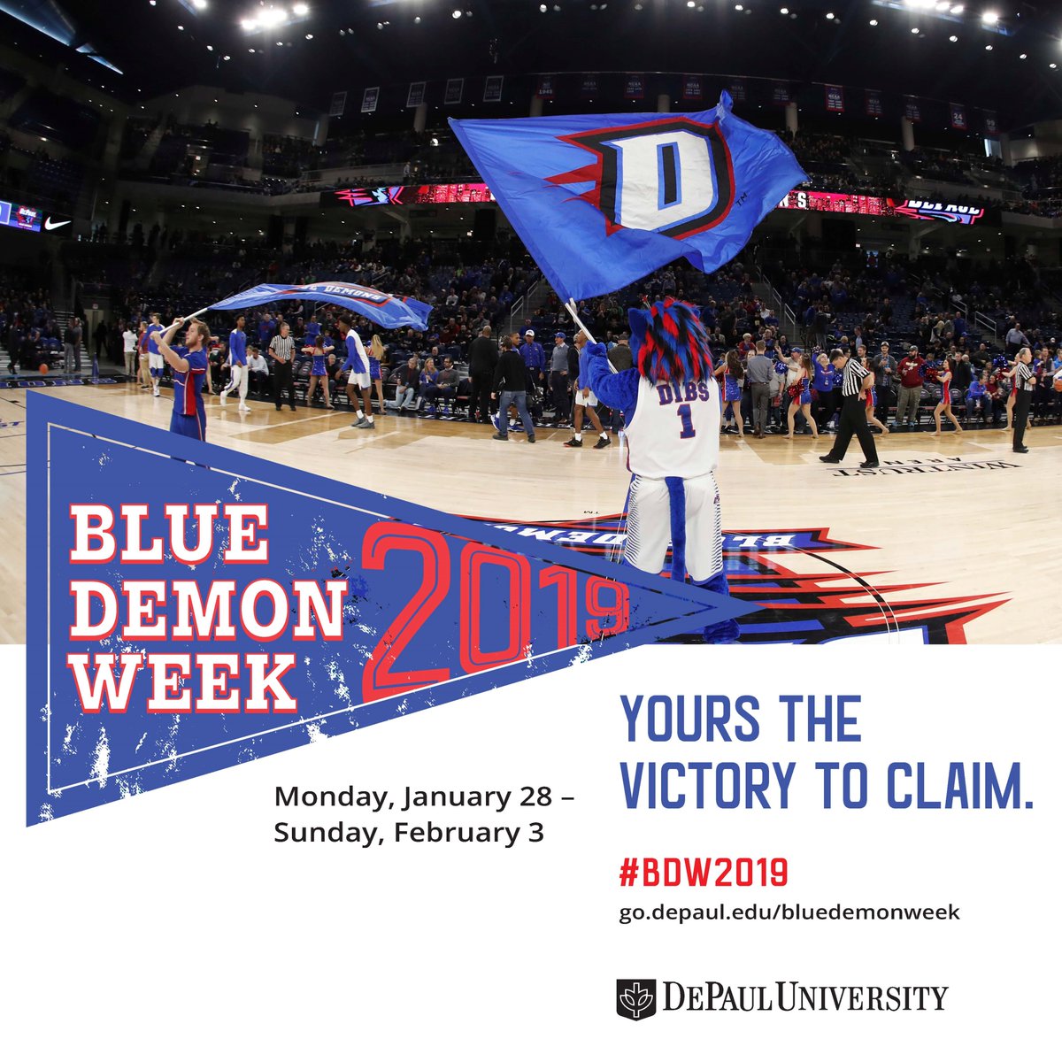 BlueDemonWeek's tweet image. Join OSI for Blue Demon Week starting Monday, January 28th! Stop by the Lincoln Park Student Center for kick-off from 11-2 for more info and popcorn!🍿