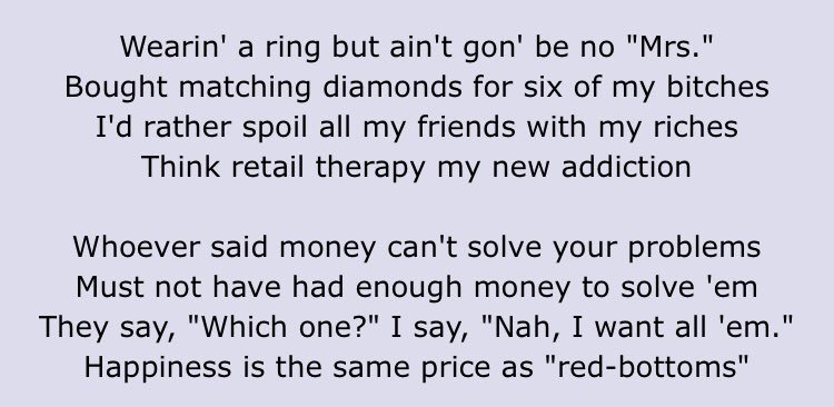 meghiggins16's tweet photo. 2nd verse of ‘7 rings’ is somethin like I’ve never seen before https://t.co/i6E4AGj16S