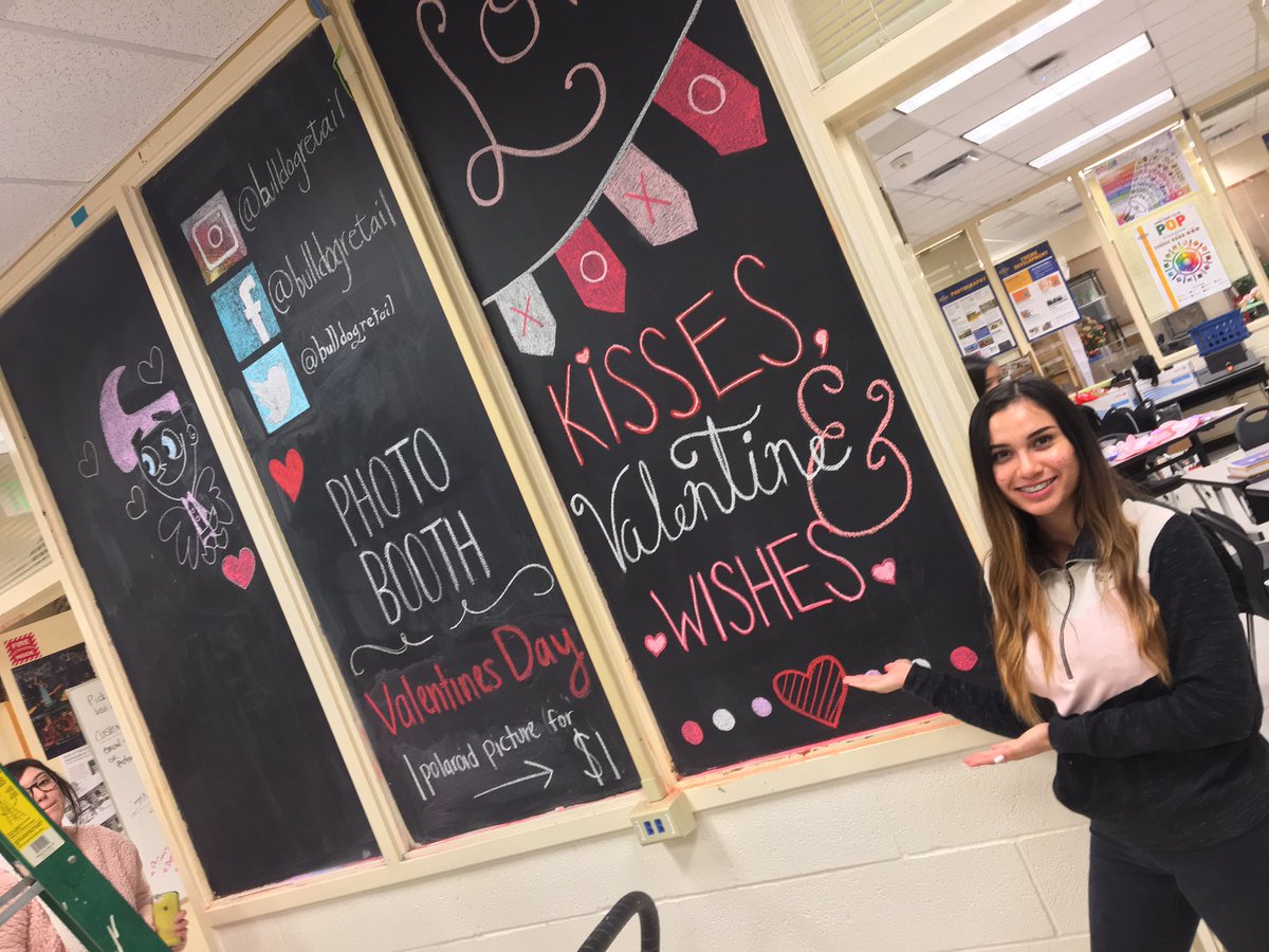 BulldogRetail's tweet photo. Getting the store Valentine’s Day ready! 💕 We reopen 1/28 before school and during lunch. Special after school hours 1/30 from 5-7 p.m. during Progress Report Night. 📚 https://t.co/ynWj8hxRO7