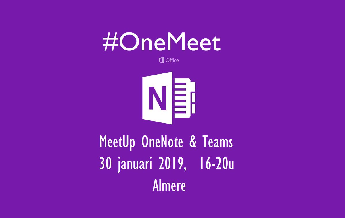 Aanstaande woensdag: Meetop Teams en OneNote in Almere. #gratis #aanmelden #mbo #vo En het #po is ook welkom. Voorkennis niet nodig. Mag natuurlijk wel. Er zijn experts aanwezig. Alle vragen krijgen aandacht. 

Retweeten is fijn. 
Wel even #aanmelden:
forms.office.com/Pages/Response…