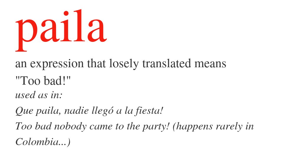 ImpulseTravelco's tweet photo. Paila! Another universal word for when something on your travels doesn't go to plan. And then you turn around and make the most of it 😄
#travelerproblems #colombianslang #travellifestyle https://t.co/Htyz2GaRkT