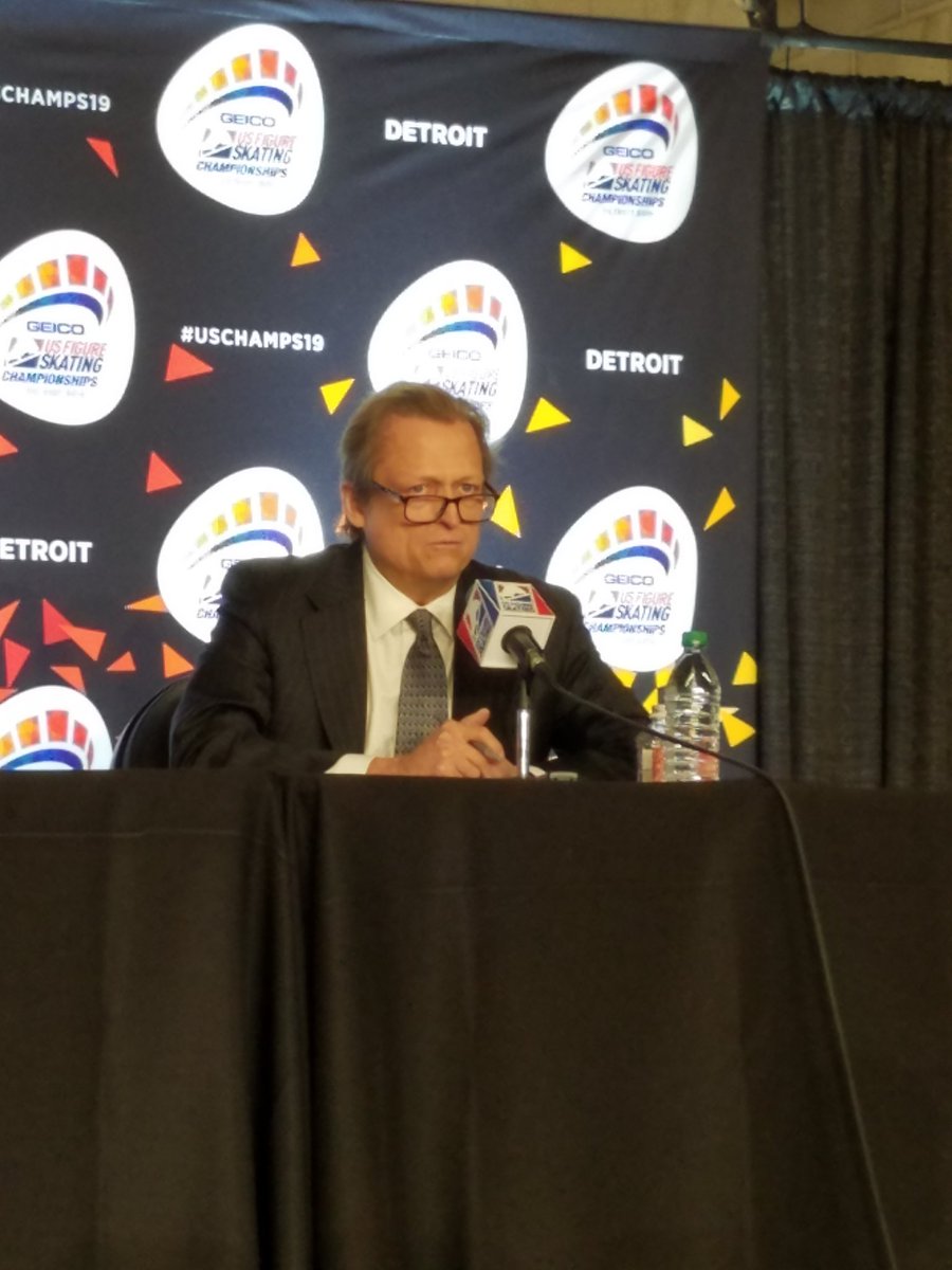 goldenskate's tweet photo. Executive director of the USFS David Raith: "The center (Safe Sport) has information and needs to investigate it. I sent an email earlier this week asking them to do so." #USCHAMPS19 #FigureSkating #JohnCoughlin https://t.co/CYICAVnTed