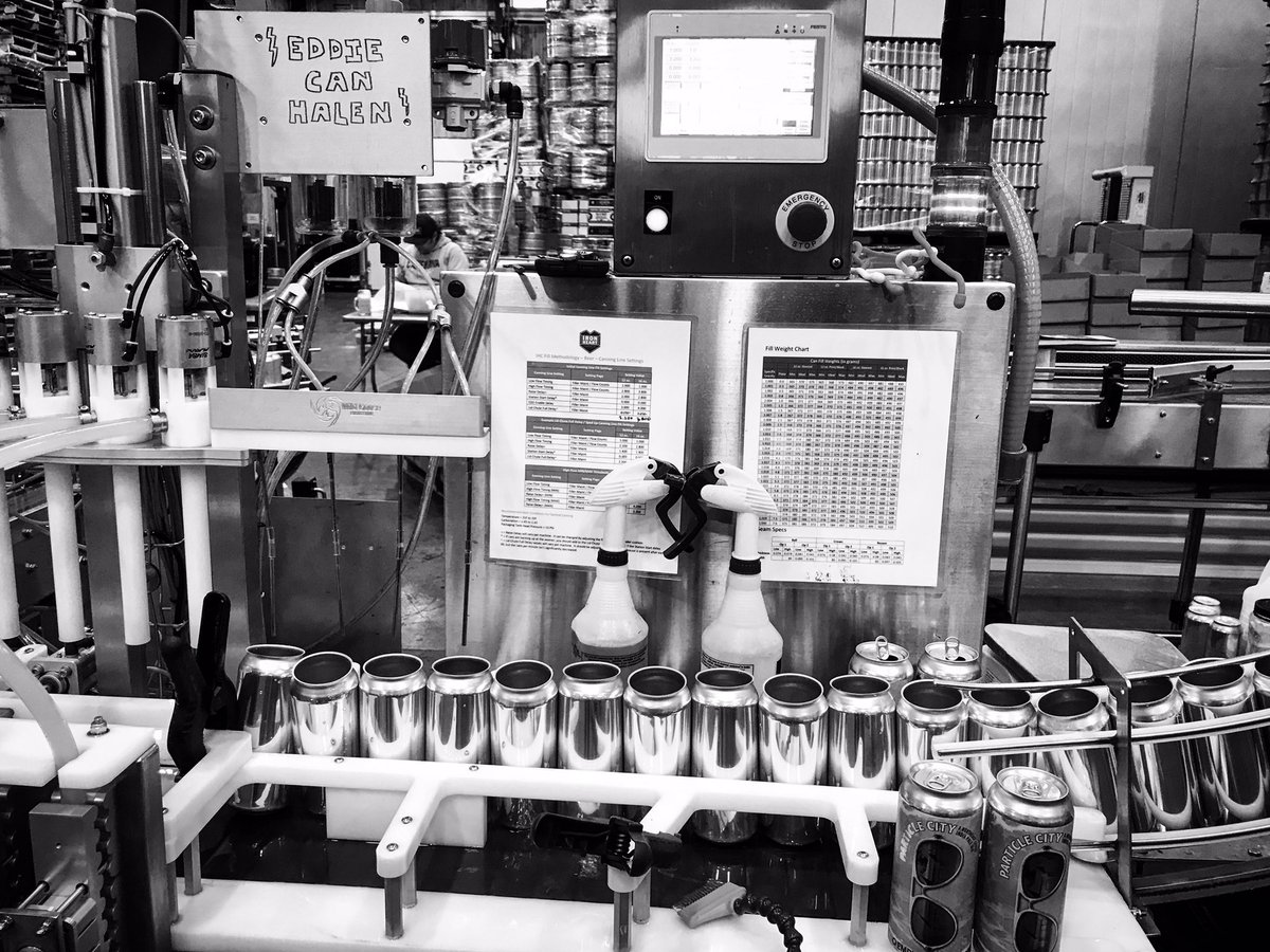 empirebrew's tweet photo. Been jamming with Eddie Can Halen and @IronHeartCans all day! Freshy Fresh #ParticleCity #NEIPA cans now available at the #farmbrewery! #beerthirty https://t.co/jmv7HwJpiE