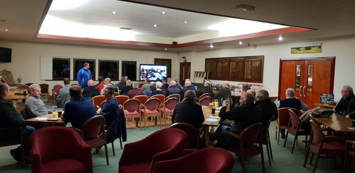 NewmacharGC's tweet photo. Great turn out and presentation on the new rules by the Pro Team at NGC. A very informative, interactive and entertaining evening. #newrules #golf #golfthefunway #futureofgolf #getinvolvedpeople https://t.co/TjjMeAkG98