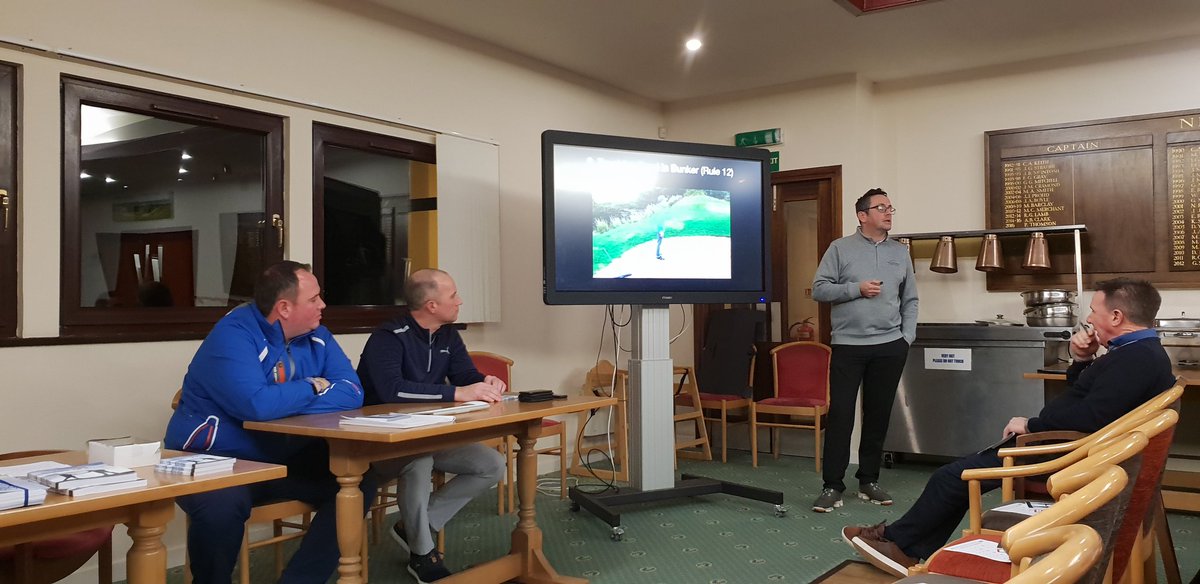 NewmacharGC's tweet photo. Great turn out and presentation on the new rules by the Pro Team at NGC. A very informative, interactive and entertaining evening. #newrules #golf #golfthefunway #futureofgolf #getinvolvedpeople https://t.co/TjjMeAkG98
